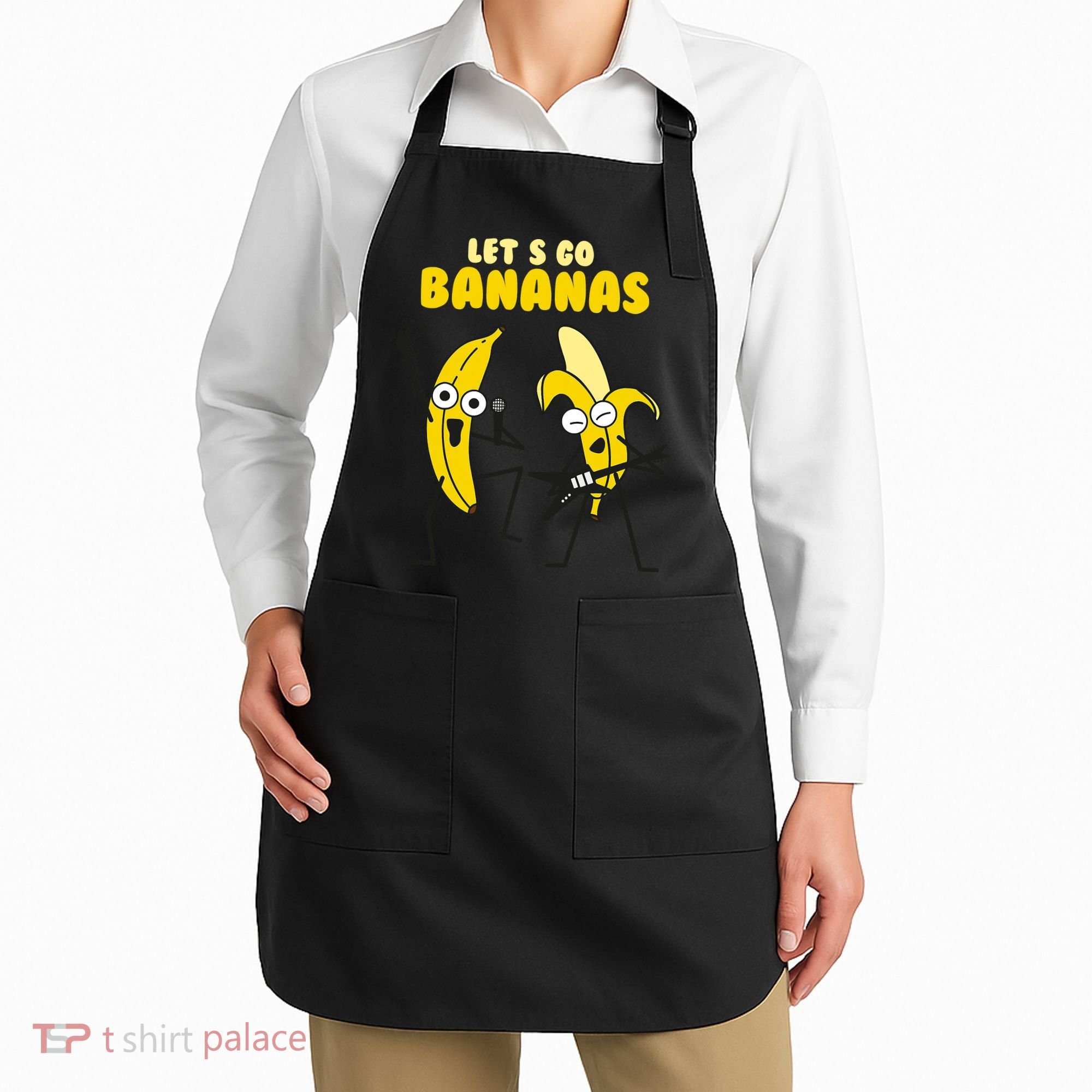 Let's Go Banana Squad Funny Dancing Banana Apron