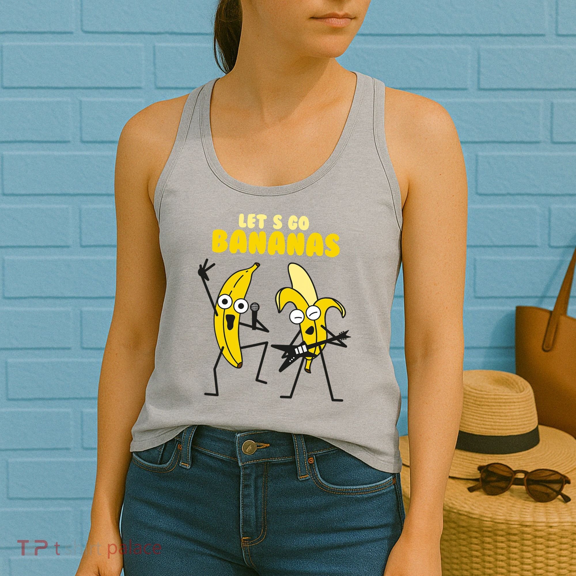 Let's Go Banana Squad Funny Dancing Banana Women's Tank Top