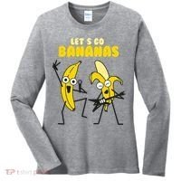Let's Go Banana Squad Funny Dancing Banana Women's Long Sleeve Shirt thumb 0