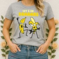 Let's Go Banana Squad Funny Dancing Banana Women's T-Shirt thumb 2