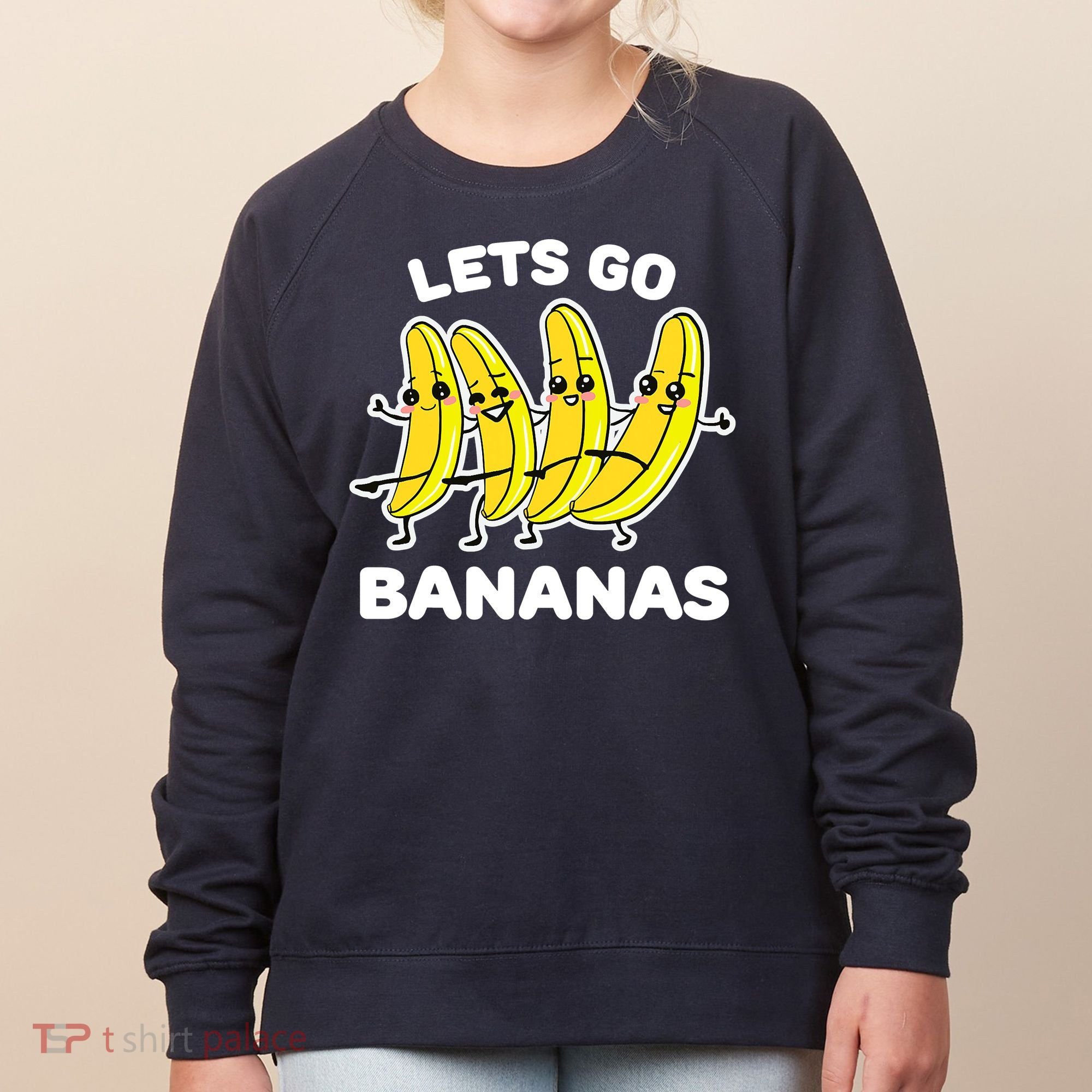 Let's Go Banana Squad Funny Dancing Banana Matching Team Women's Sweatshirt