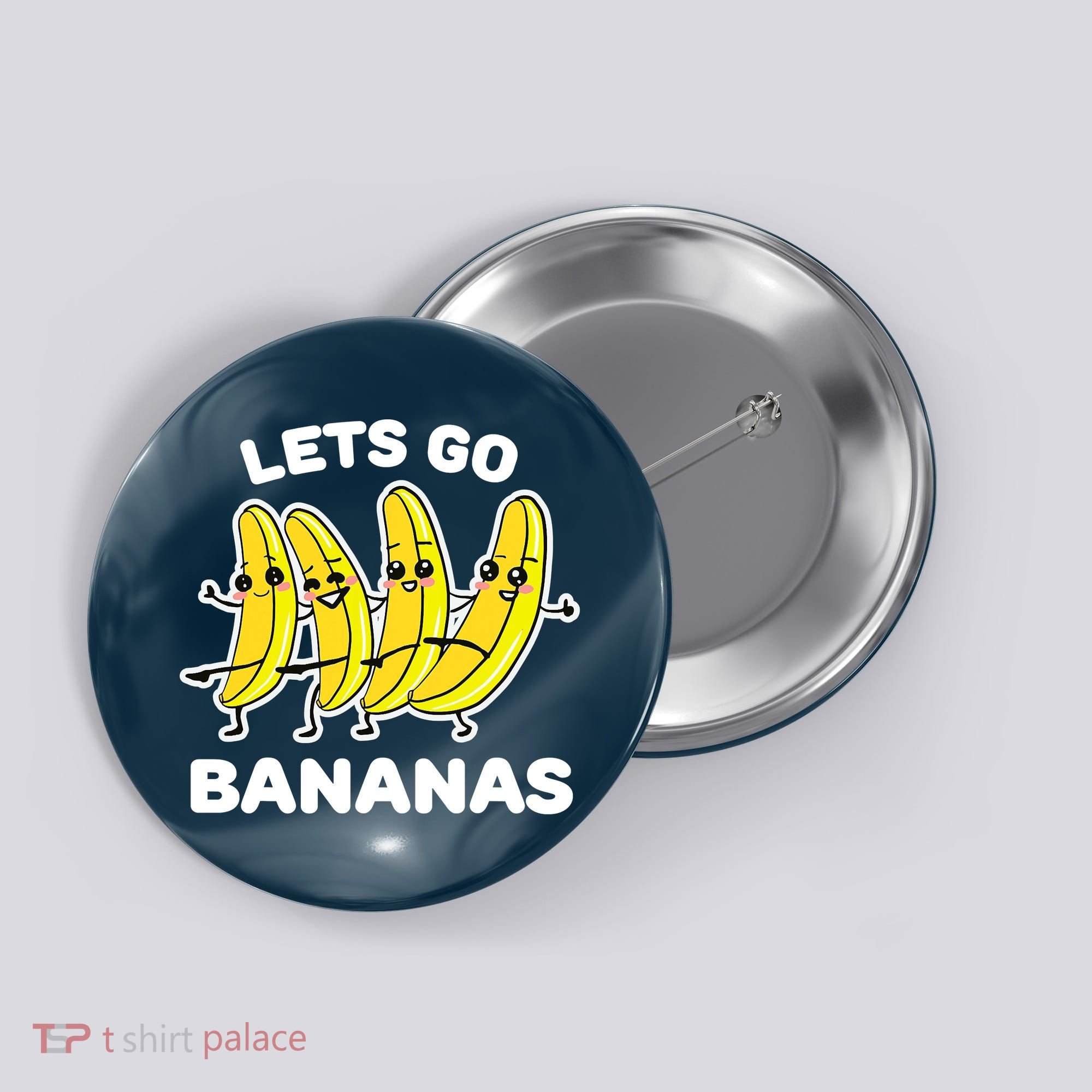 Let's Go Banana Squad Funny Dancing Banana Matching Team Button
