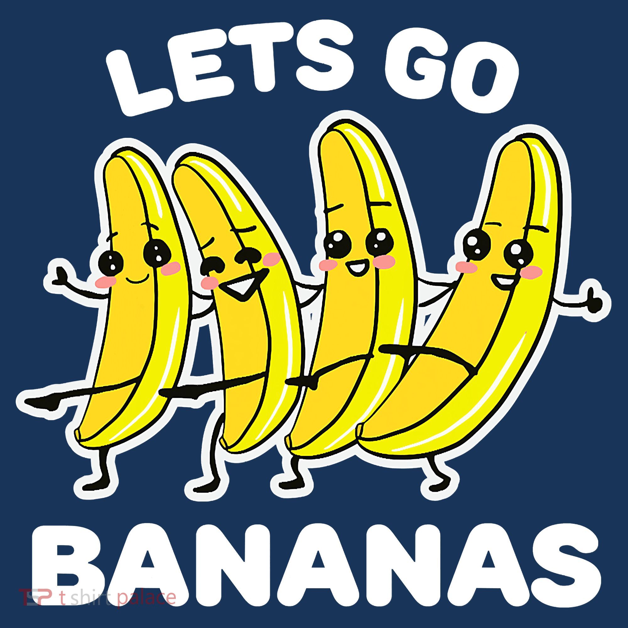 Let's Go Banana Squad Funny Dancing Banana Matching Team Button