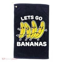 Let's Go Banana Squad Funny Dancing Banana Matching Team Golf Towel thumb 0