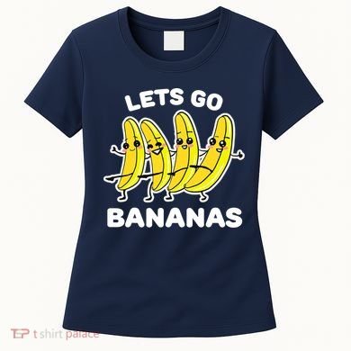 Let's Go Banana Squad Funny Dancing Banana Matching Team Women's T-Shirt