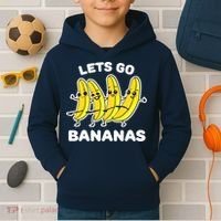 Let's Go Banana Squad Funny Dancing Banana Matching Team Kids Hoodie thumb 2
