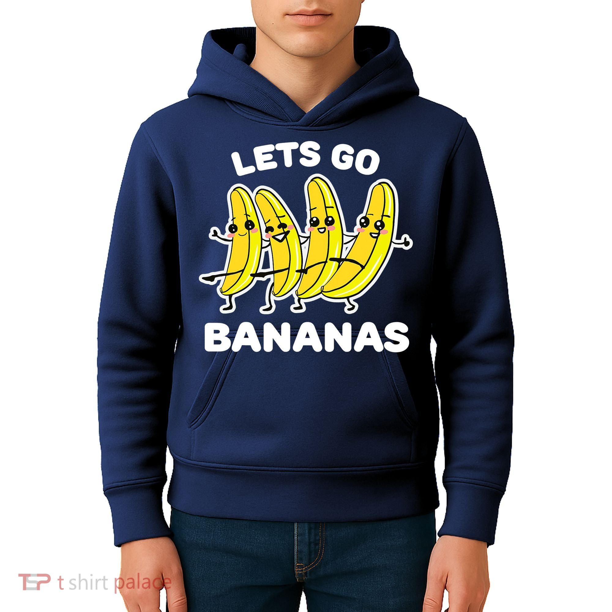 Let's Go Banana Squad Funny Dancing Banana Matching Team Kids Hoodie