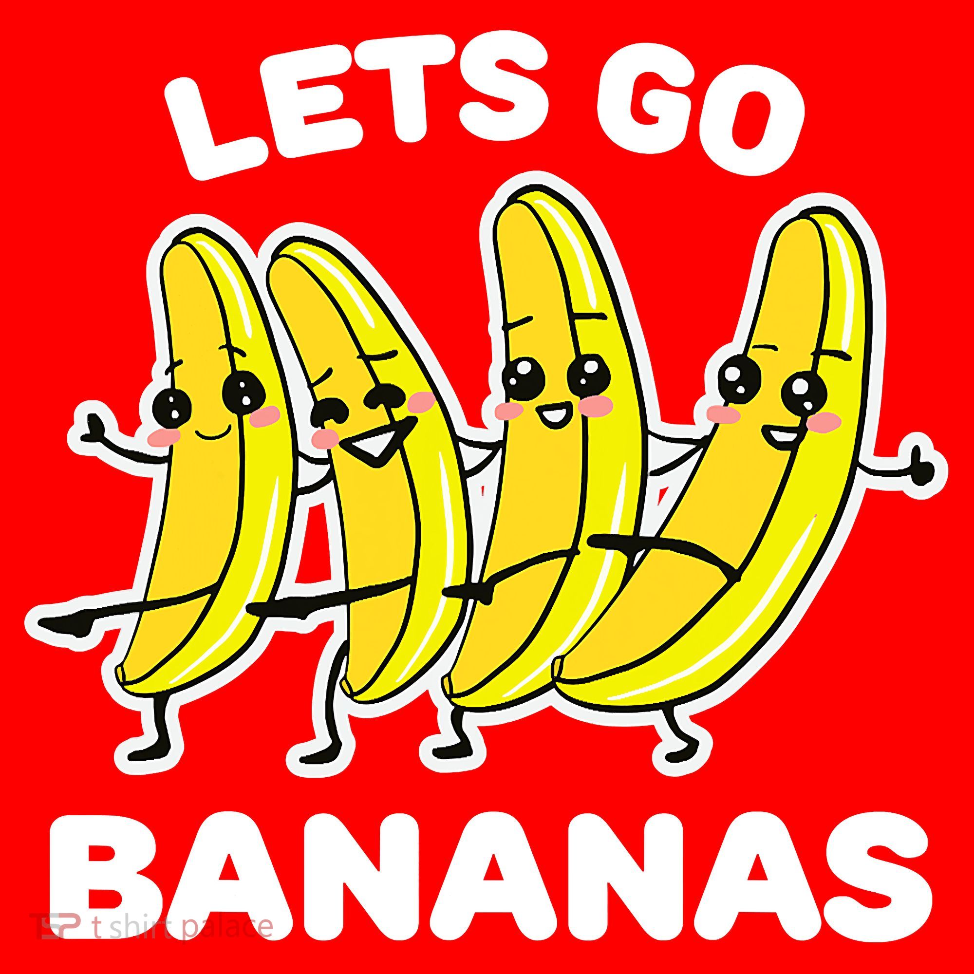 Let's Go Banana Squad Funny Dancing Banana Matching Team Santa Hat