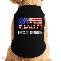 Let's Go Brandon Military Troops American Flag Doggie Tank thumb 0