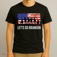 Let's Go Brandon Military Troops American Flag T-Shirt thumb 3