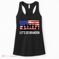 Let's Go Brandon Military Troops American Flag Women's Tank Top thumb 0