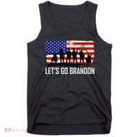 Let's Go Brandon Military Troops American Flag Tank Top thumb 0