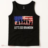 Let's Go Brandon Military Troops American Flag Tank Top thumb 2
