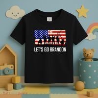 Let's Go Brandon Military Troops American Flag Toddler T-Shirt thumb 3