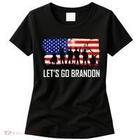 Let's Go Brandon Military Troops American Flag Women's T-Shirt thumb 0