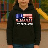 Let's Go Brandon Military Troops American Flag Kids Hoodie thumb 3