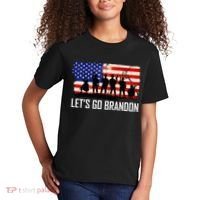 Let's Go Brandon Military Troops American Flag Kids T-Shirt thumb 2