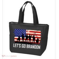 Let's Go Brandon Military Troops American Flag Tote Bag thumb 3