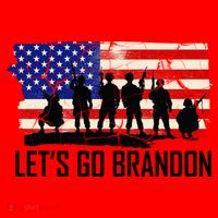 Let's Go Brandon Military Troops American Flag Santa Hat thumb 1