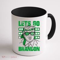 Lets Go Brandon St Patrick's Day Trump Beer America Flag Coffee Mug thumb 1