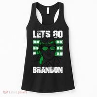 Lets Go Brandon St Patrick's Day Trump Beer America Flag Women's Tank Top thumb 0