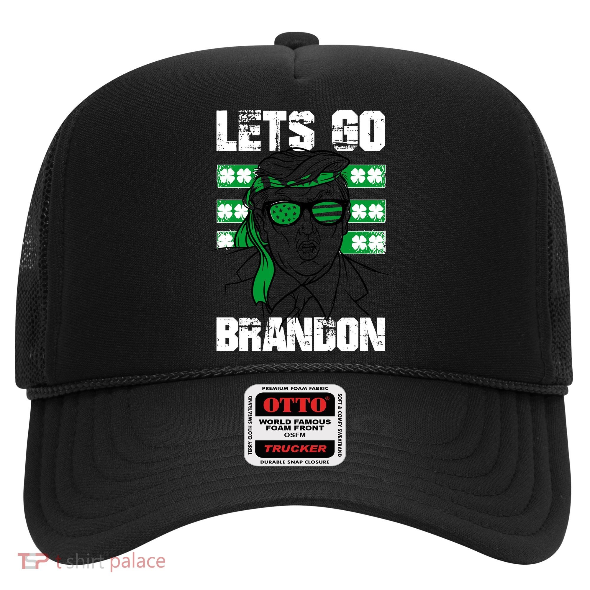 Lets Go Brandon St Patrick's Day Trump Beer America Flag Hat