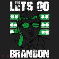 Lets Go Brandon St Patrick's Day Trump Beer America Flag Hat thumb 2