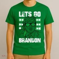 Lets Go Brandon St Patrick's Day Trump Beer America Flag T-Shirt thumb 3