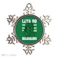 Lets Go Brandon St Patrick's Day Trump Beer America Flag Ornament thumb 0