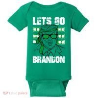 Lets Go Brandon St Patrick's Day Trump Beer America Flag Baby Bodysuit thumb 0