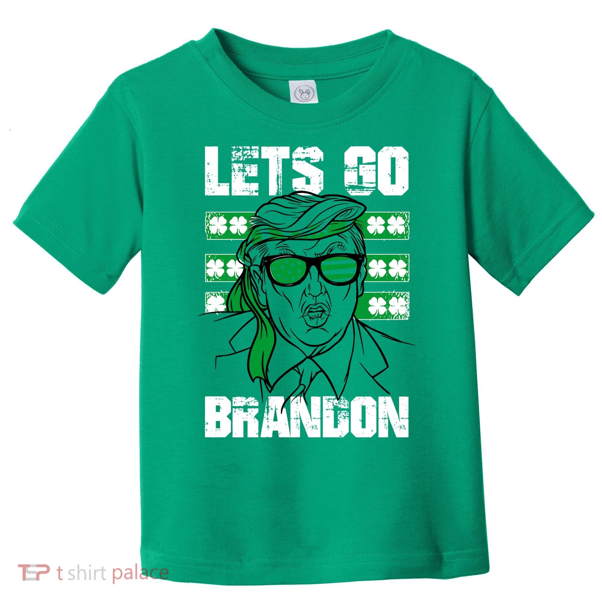 Lets Go Brandon St Patrick's Day Trump Beer America Flag Toddler T-Shirt