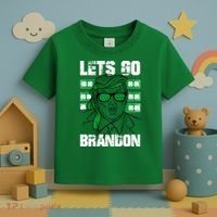 Lets Go Brandon St Patrick's Day Trump Beer America Flag Toddler T-Shirt thumb 3