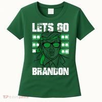 Lets Go Brandon St Patrick's Day Trump Beer America Flag Women's T-Shirt thumb 0