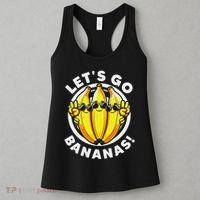 Lets Go Bananas Cute Yellow Banana Lover Fruit Funny Bananas Women's Tank Top thumb 3