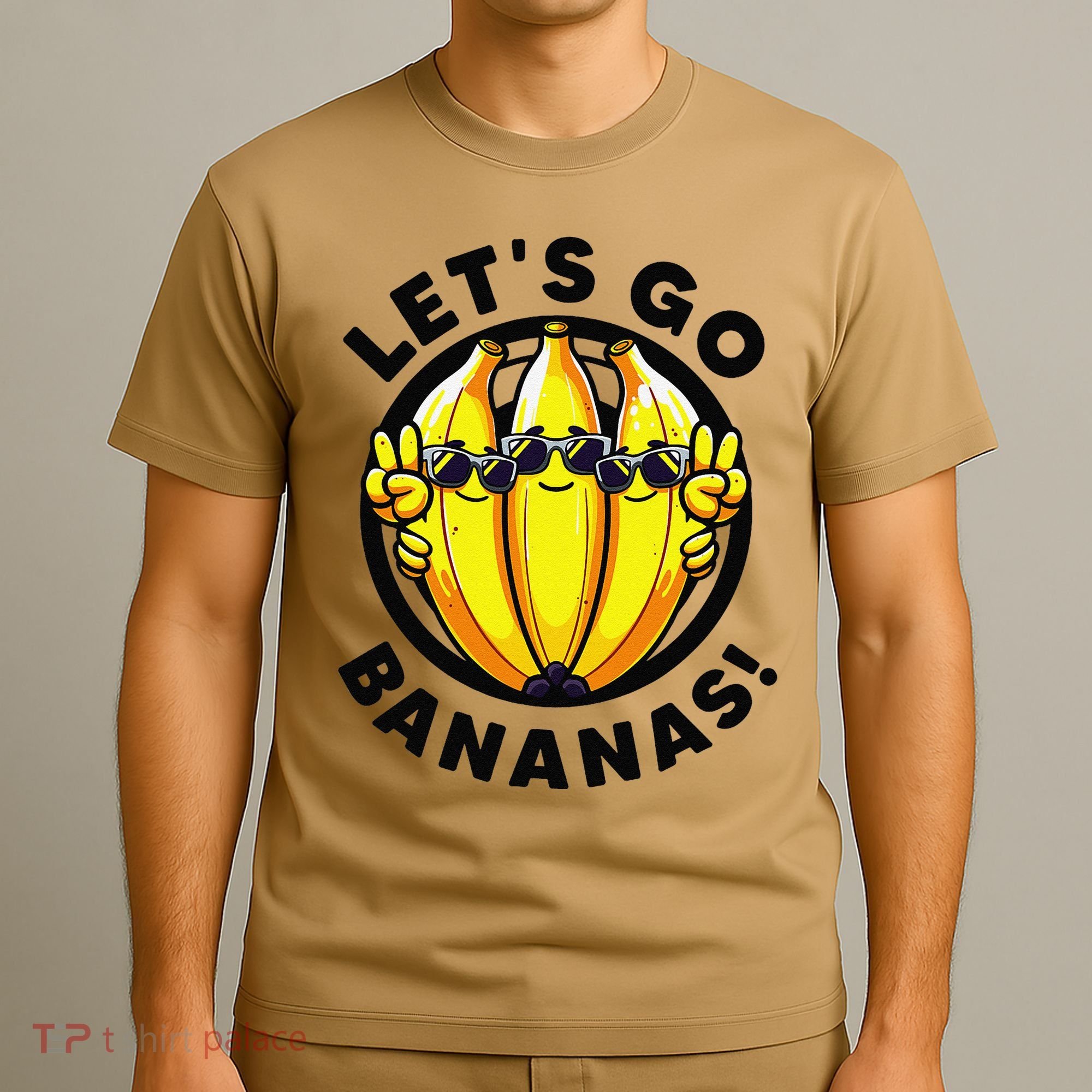 Lets Go Bananas Cute Yellow Banana Lover Fruit Funny Bananas T-Shirt