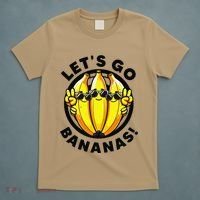 Lets Go Bananas Cute Yellow Banana Lover Fruit Funny Bananas T-Shirt thumb 5