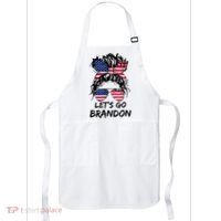 Let's Go Brandon Messy Bun America Flag Apron thumb 0