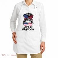 Let's Go Brandon Messy Bun America Flag Apron thumb 2