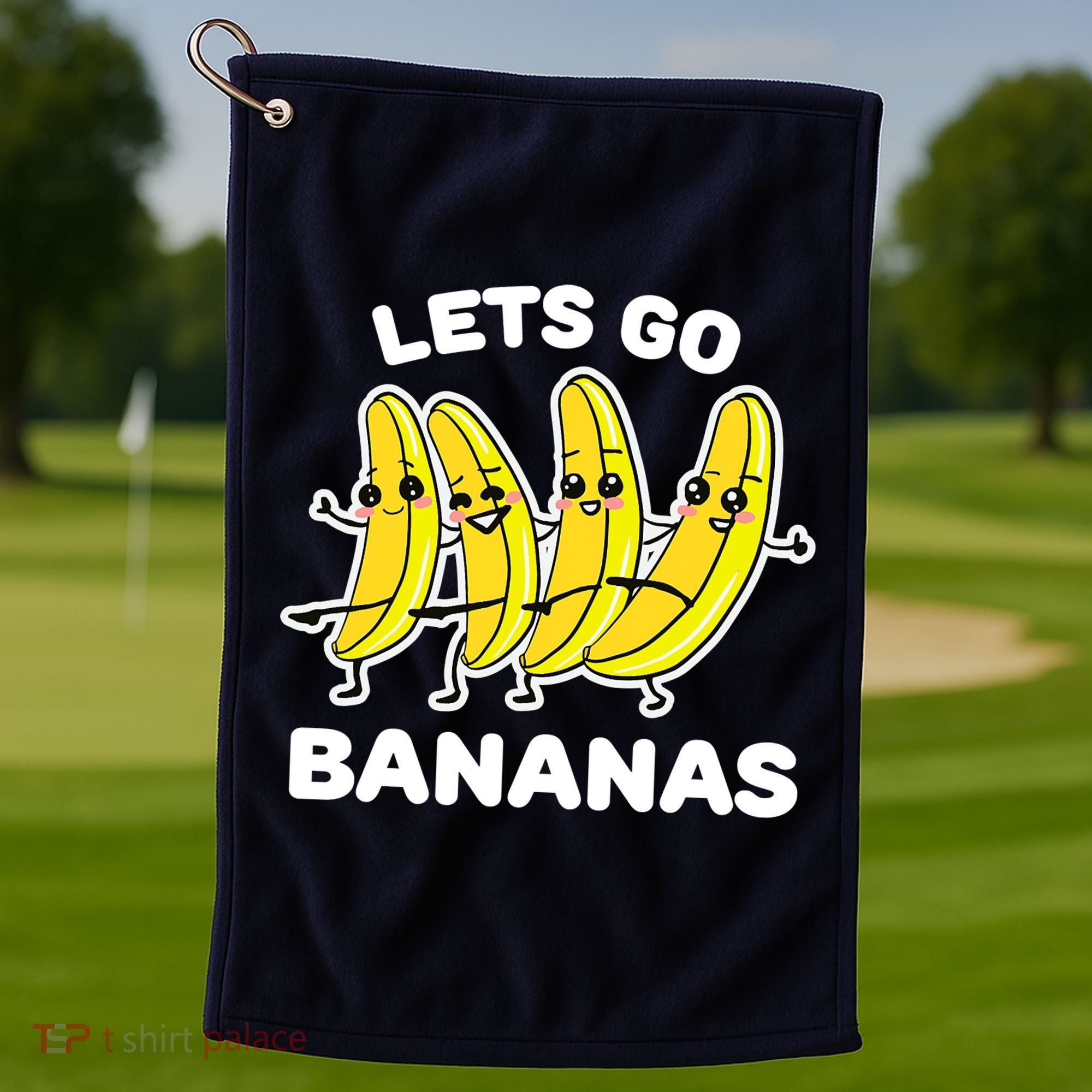 Let's Go Banana Funny Banana Squad Dancing Cute Golf Towel