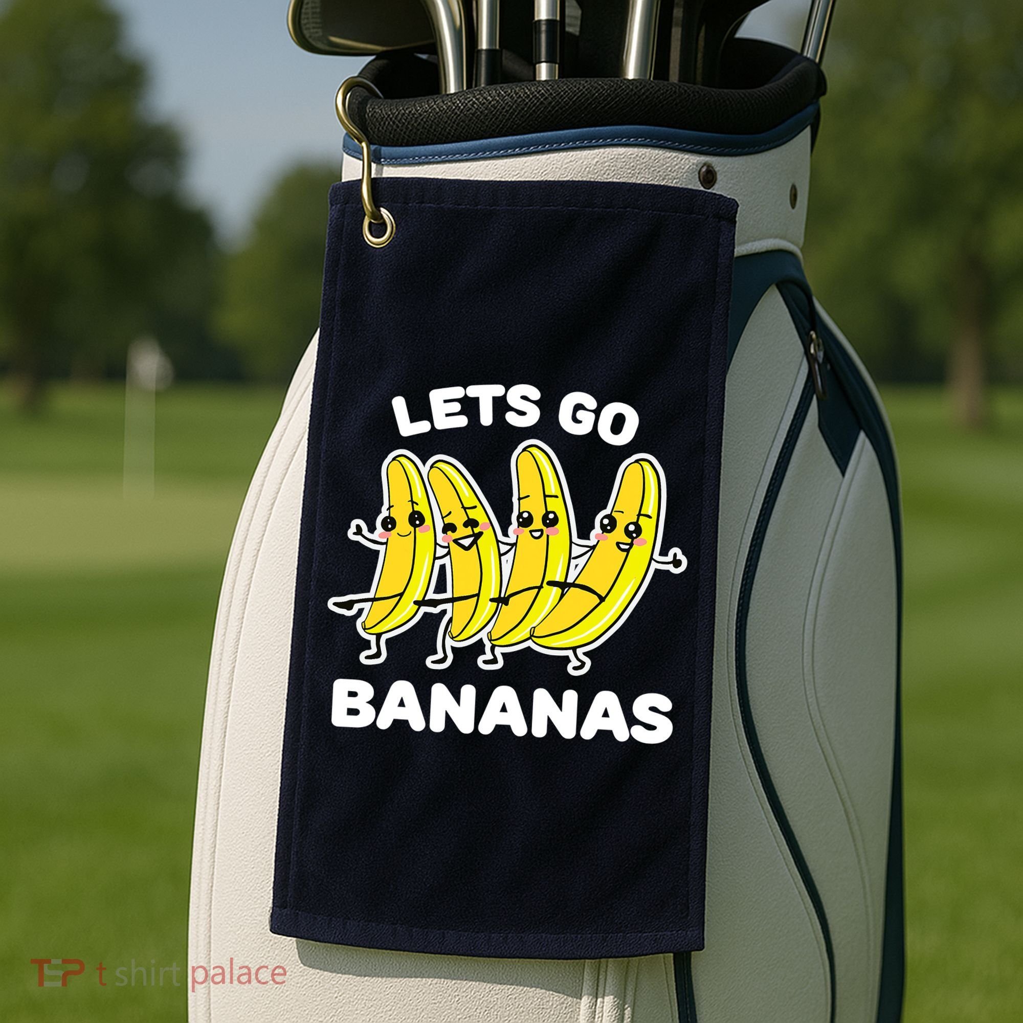 Let's Go Banana Funny Banana Squad Dancing Cute Golf Towel