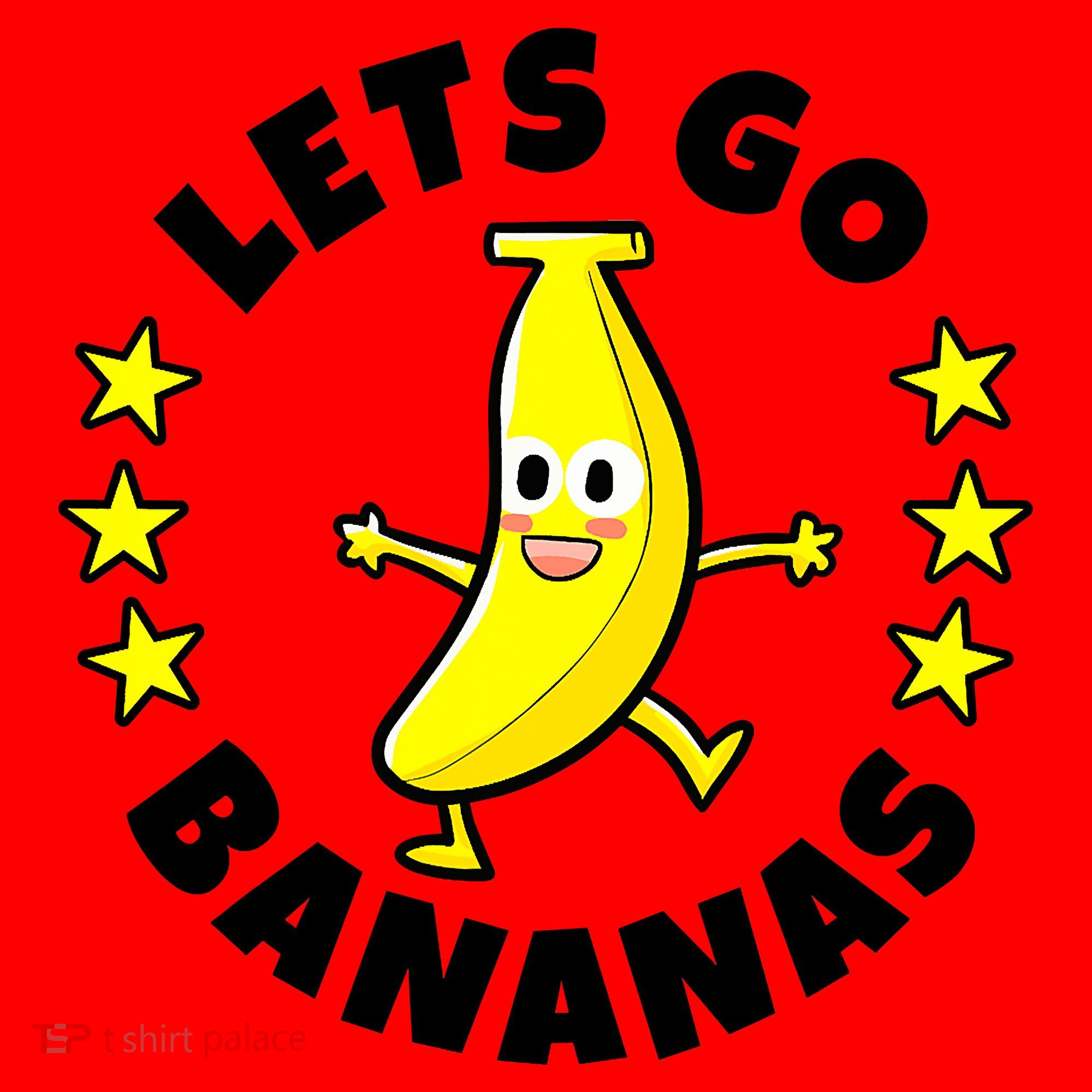 Let's Go Banana Funny Banana Squad Dancing Cute Santa Hat