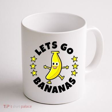 Let's Go Banana Funny Banana Squad Dancing Cute Coffee Mug back