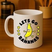 Let's Go Banana Funny Banana Squad Dancing Cute Coffee Mug thumb 4