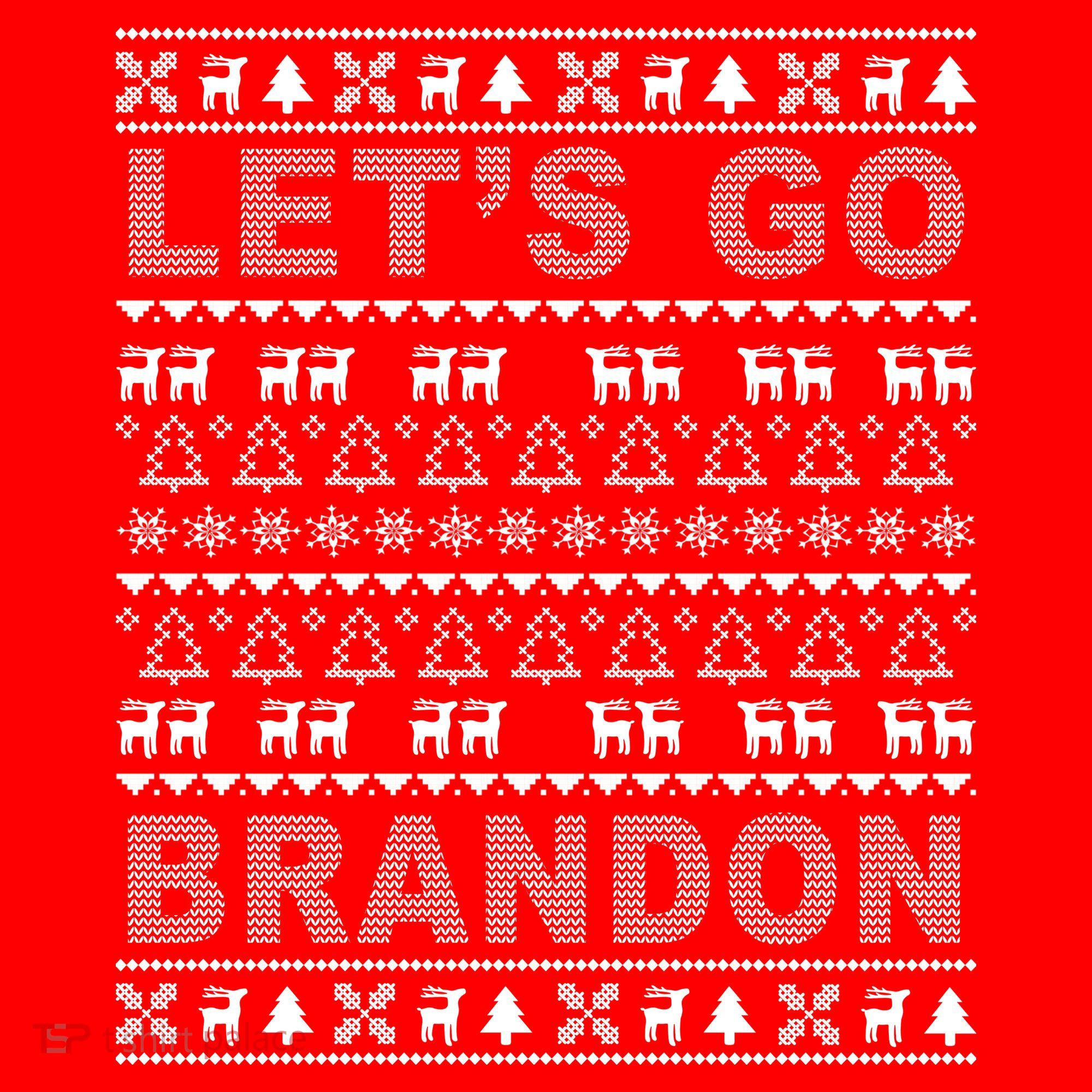 Let's Go Brandon Ugly Christmas Sweater FJB Chant Hoodie