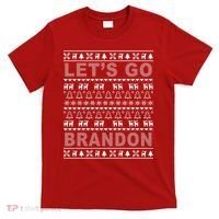 Let's Go Brandon Ugly Christmas Sweater FJB Chant T-Shirt thumb 0