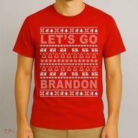 Let's Go Brandon Ugly Christmas Sweater FJB Chant T-Shirt thumb 3