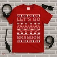 Let's Go Brandon Ugly Christmas Sweater FJB Chant T-Shirt thumb 5