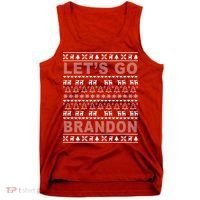 Let's Go Brandon Ugly Christmas Sweater FJB Chant Tank Top thumb 0