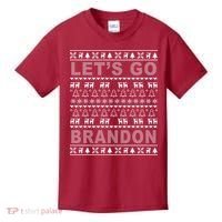 Let's Go Brandon Ugly Christmas Sweater FJB Chant Kids T-Shirt thumb 0
