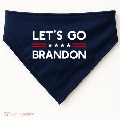 Let’S Go Brandon Conservative Us Flag Gift USA-Made Doggie Bandana